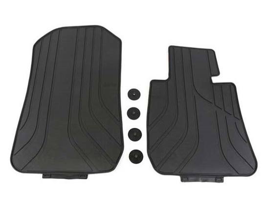BMW Floor Mat Set - Front (All-Weather - Anthracite Black - Rubber) 51472311024